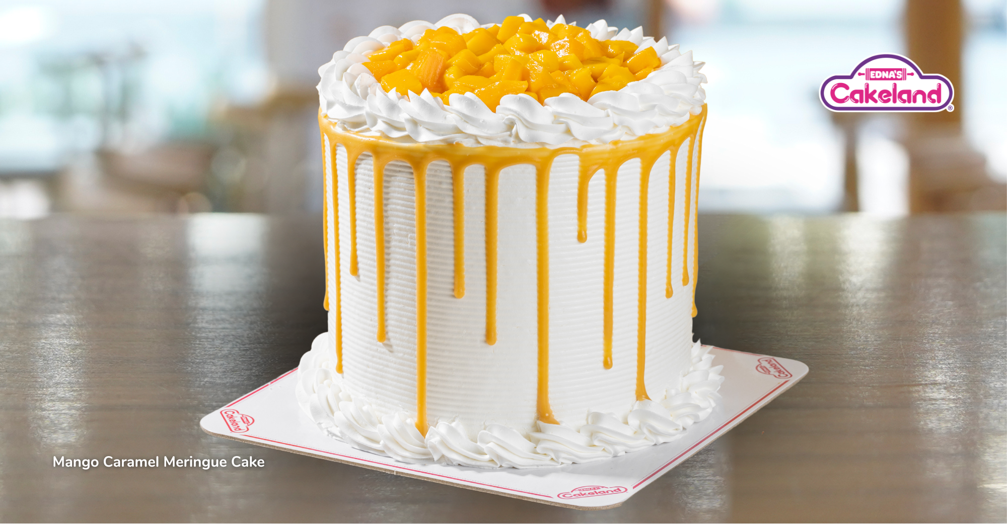MANGO CARAMEL MERINGUE CAKE